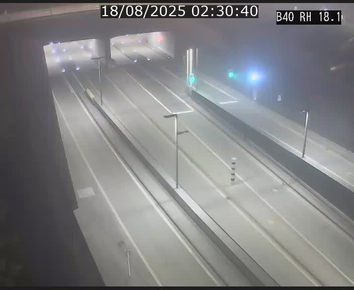 Webcam sur la route de contournement d'Esch-Belval avant le tunnel Central Gate au niveau de la porte de France et du radar fixe