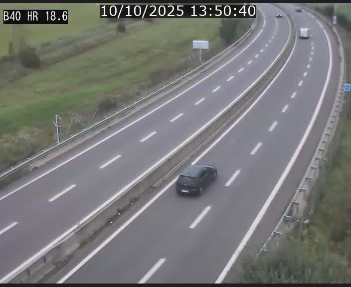 Webcam sur la route de liaison entre Micheville et Esch-Belval à la frontière entre le Luxembourg et la France. Vue orientée vers la Lorraine.