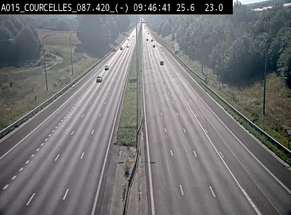 Webcam autoroute Belgique - Viesville - E42 direction Mons - BK 84.35