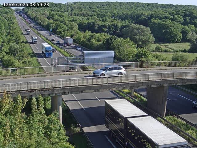 Caméra autoroute France - A31, Zoufftgen direction Luxembourg-ville, à la frontière entre la France et le Luxembourg