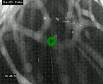 Webcam autoroute A63 en périphérie de Bordeaux au sud-est de la ville, en provenance du bassin d'Arcachon. Vue orientée vers Bordeaux