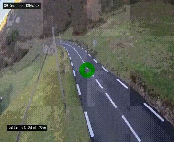 Webcam dans les Pyrénées Atlantique au niveau du col d'Urdos et du fort du Pourtalet sur la N134, en direction du Col et du tunnel du Somport, à 765 mètres d'altitude