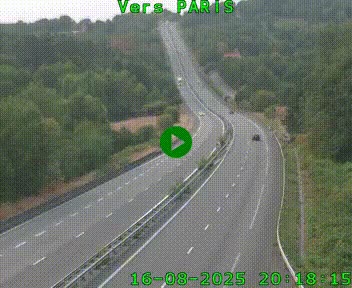 Caméra routière sur l'autoroute A20 à Bessines-sur-Gartempe. Vue orientée vers Paris