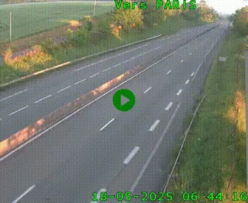 Caméra routière sur l'autoroute A20 à Saint-Hilaire-Bonneval, au sud de Limoges. Vue orientée vers Paris