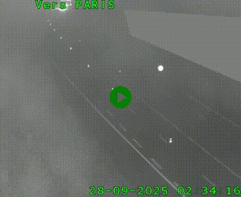 Caméra routière sur l'autoroute A20 à Saint-Pardoux-l'Ortigier, à la jonction avec l'A89. Vue orientée vers Paris
