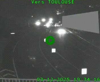 Caméra routière sur l'autoroute A20 à Noailles, en périphérie de Brive-la-Gaillarde. Vue orientée vers Toulouse