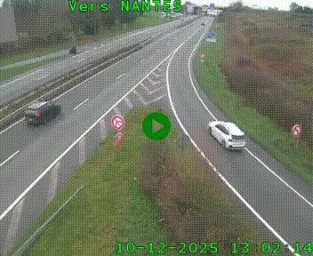 Webcam N147 au nord de Poitiers et à la jonction avec la A10