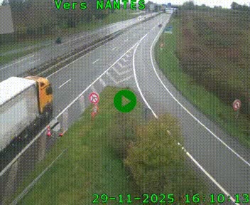 Webcam N147 au nord de Poitiers et à la jonction avec la A10