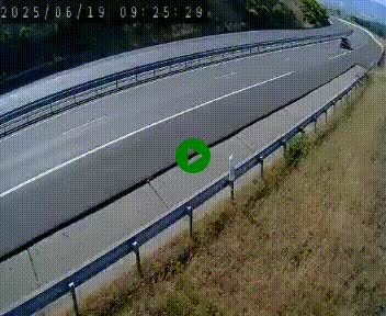 Caméra autoroute A75 à hauteur de la sortie 42 (Rodez, Laissac, Aire de l'Auvergne) située sur la commune d'Auberoques, près de Sévérac-le-Château