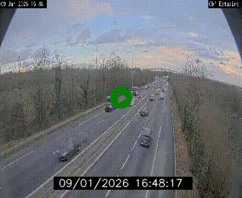 Webcam sur le périphérique de Nantes (N844) après la Porte de Bouguenais, à l'ouest de la ville