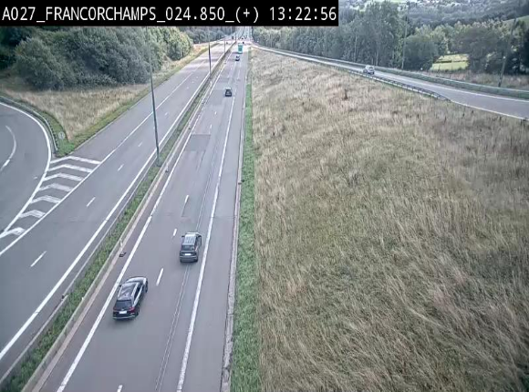 Caméra autoroutière à proximité du circuit de Spa-Francorchamps à Stavelot sur l'A27/E42
