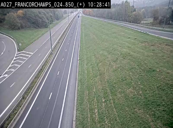 Caméra autoroutière à proximité du circuit de Spa-Francorchamps à Stavelot sur l'A27/E42