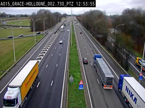 Caméra trafic Belgique - Grâce-Hollogne - E42, jonction avec A604, direction Loncin/Aéroport de Liège - BK 3.2