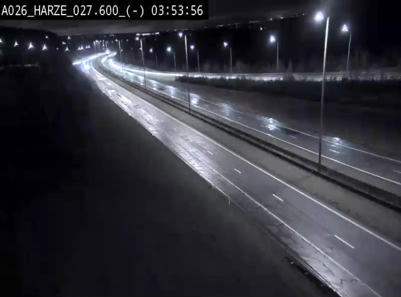 Webcam E25/A26 à Aywalle, à hauteur de la sortie Harzé. Vue orientée vers liège