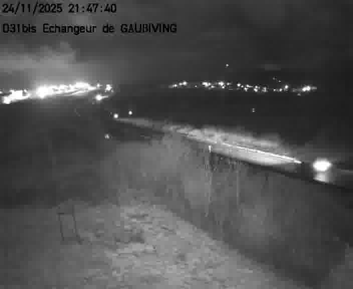 Dispositif d’observation sur D31bis (France) à Gaubiving, en direction de Sarreguemines, offrant une visualisation fiable des conditions de circulation.