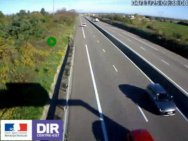 Webcam sur le contournement de Valence, sur la Nationale 7, à la jonction avec la N532, caméra orientée vers Grenoble