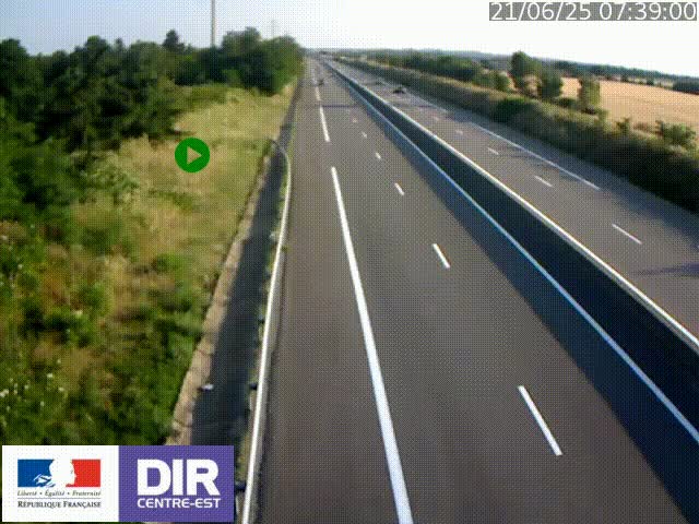 Webcam sur le contournement de Valence, sur la Nationale 7, à la jonction avec la N532, caméra orientée vers Grenoble