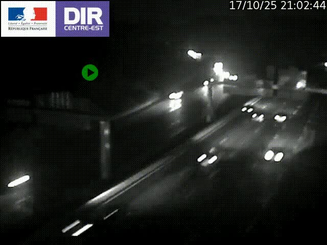 Caméra de circulation routière sur le boulevard périphérique Laurent Bonnevay de Lyon (D383) à hauteur de Bron, avant la jonction avec l'A43. Vue orientée vers l'échangeur