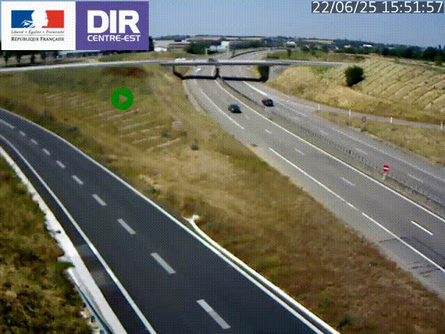 Webcam sur le contournement de Valence, sur la Nationale 7, caméra orientée vers Lyon