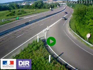Webcam routière sur la RN6 à Auxerre, à hauteur de la sortie Monéteau, en direction de l'A6 (Gurgy)