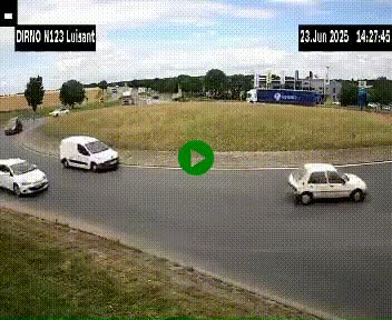 Webcam en périphérie de Chartres sur la N123, à hauteur de Luisant. Vue orientée vers Chartres