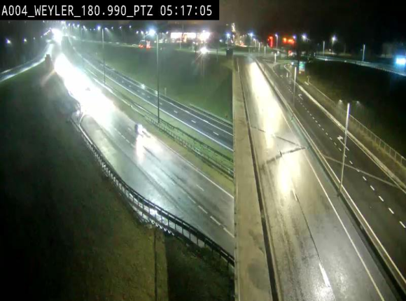 Webcam à la jonction entre la N81 et l'E411 à hauteur de la sortie 32 Longwy/Messancy à Arlon. Vue orientée vers Bruxelles
