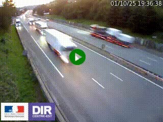 Webcam routière à Saint-Etienne-Terrenoire sur la RN88 avant la jonction entre l'A72 et le Boulevard Périphérique de Saint-Etienne