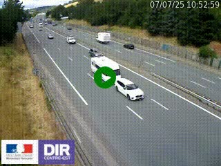 Webcam routière à Saint-Etienne-Terrenoire sur la RN88 avant la jonction entre l'A72 et le Boulevard Périphérique de Saint-Etienne