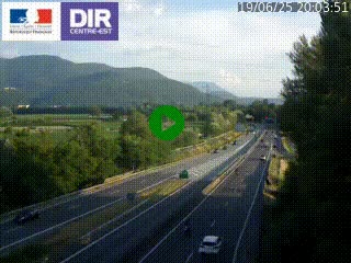 Caméra trafic à Meylan sur la Rocade-Sud de Grenoble en direction d'Aix-en-Provence