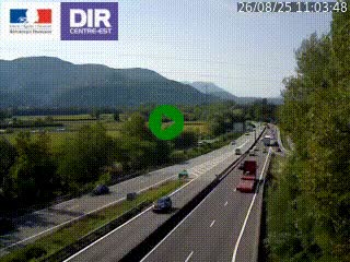 Caméra trafic à Meylan sur la Rocade-Sud de Grenoble en direction d'Aix-en-Provence