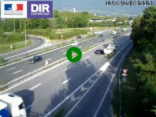Caméra routière à hauteur de la sortie 15 Chambéry-centre au PK 4,103 en direction d'Albertville