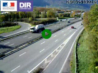 Caméra routière à hauteur de la sortie 15 Chambéry-centre au PK 4,103 en direction d'Albertville