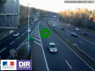 Caméra autoroute sur A6 - Valvert, près de Lyon, en direction de Paris, à hauteur de la sortie 36 Porte du Valvert
