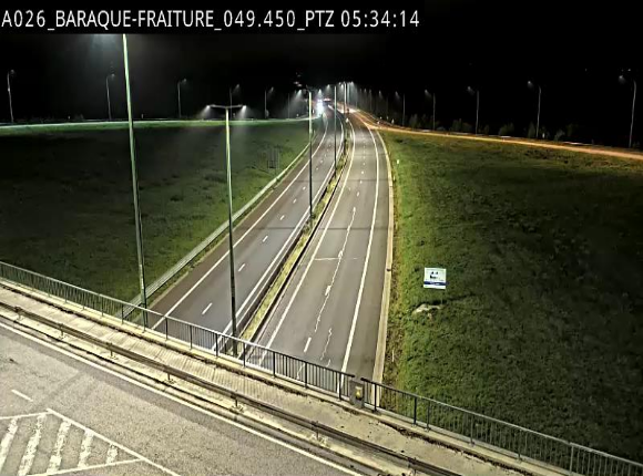 Webcam à la Baraque de Fraiture à la jonction entre l'E25 et la N89 à hauteur de Vielsalm