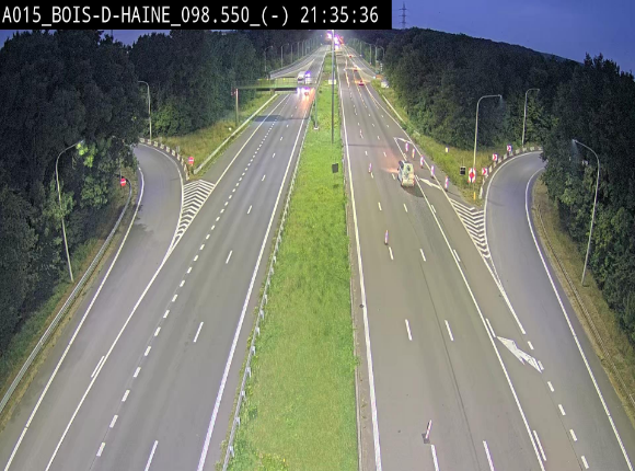 Webcam autoroute Belgique - Bois d'Haine - E42 - BK 98.6