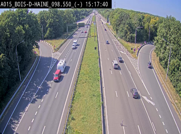 Webcam autoroute Belgique - Bois d'Haine - E42 - BK 98.6