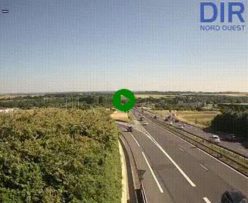 Webcam au début de l'A84 sur le périphérique Ouest de Caen (N814) à hauteur de la sortie 9, Porte de Bretagne