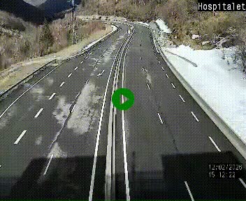 Webcam L'Hospitalet-près-l'Andorre sur N20, en direction d'Andorre
