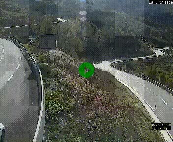 Webcam au carrefour de la croisade, à la jonction entre la N22 et la N320, avant le poste de douane franco-andorrane. Webcam à 1790 mètres d'altitude