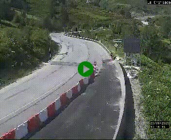 Webcam au carrefour de la croisade, à la jonction entre la N22 et la N320, avant le poste de douane franco-andorrane. Webcam à 1790 mètres d'altitude