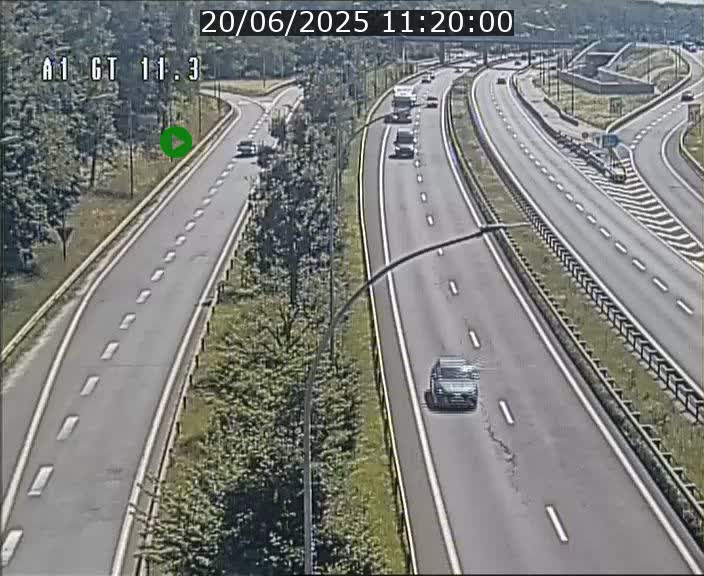 Traffic live webcam Luxembourg Senningerberg - A1 direction Allemagne - BK 11.3