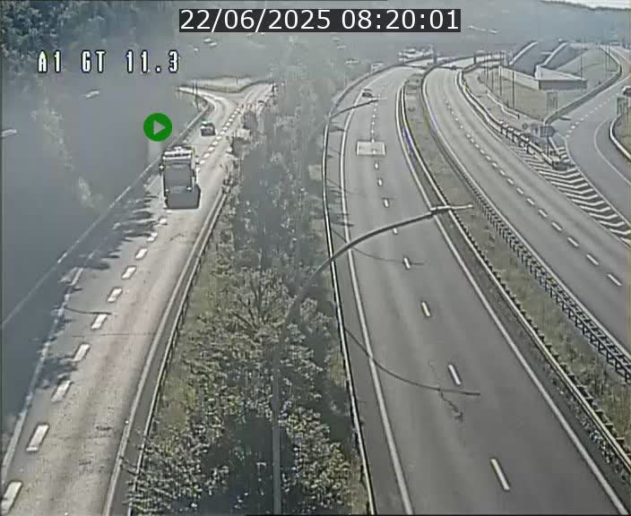 Traffic live webcam Luxembourg Senningerberg - A1 direction Allemagne - BK 11.3