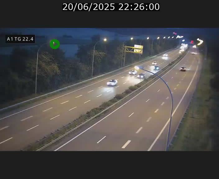Traffic live webcam Luxembourg Flaxweiler - A1 direction Luxembourg - BK 22.4
