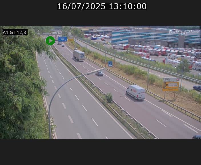 Traffic live webcam Luxembourg Senningerberg - A1 direction Allemagne - BK 12.3