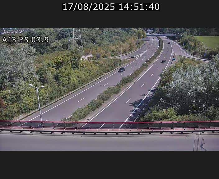 Traffic live webcam Luxembourg Differdange - A13 direction Esch-sur-Alzette - BK 3.9