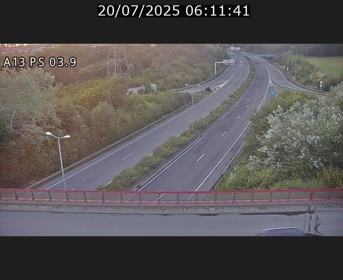 Traffic live webcam Luxembourg Differdange - A13 direction Esch-sur-Alzette - BK 3.9