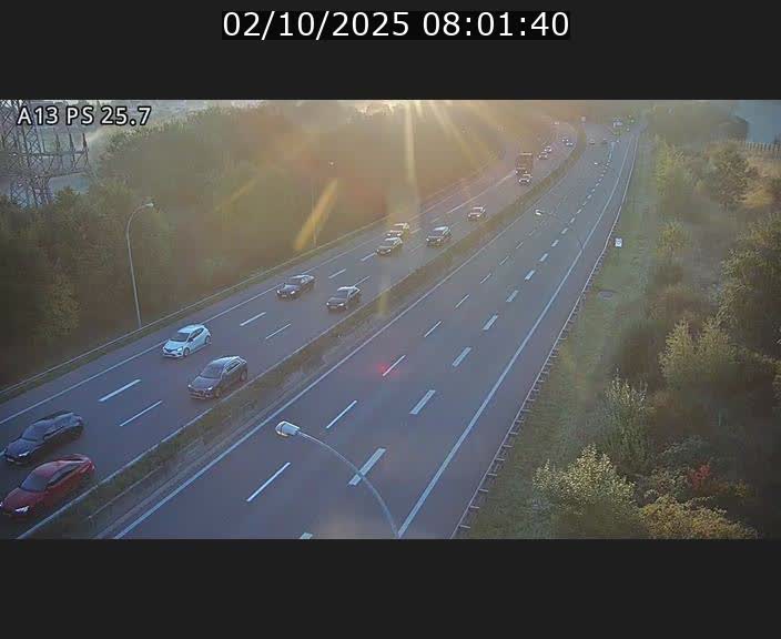 Traffic live webcam Luxembourg Frisange - A13 direction Allemagne - BK 26
