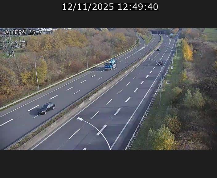 Traffic live webcam Luxembourg Frisange - A13 direction Allemagne - BK 26