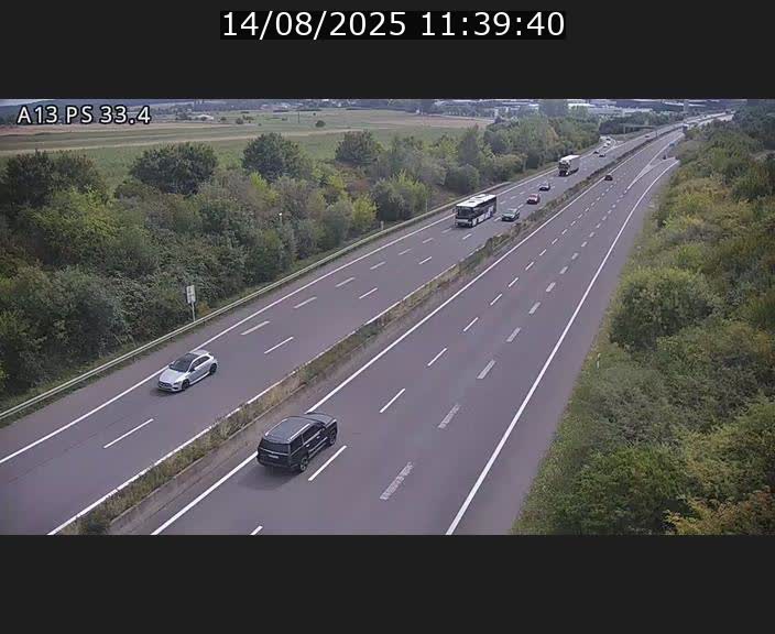 Webcam trafic sur A13 à hauteur de Mondorf-les-Bains en direction d'Altwies