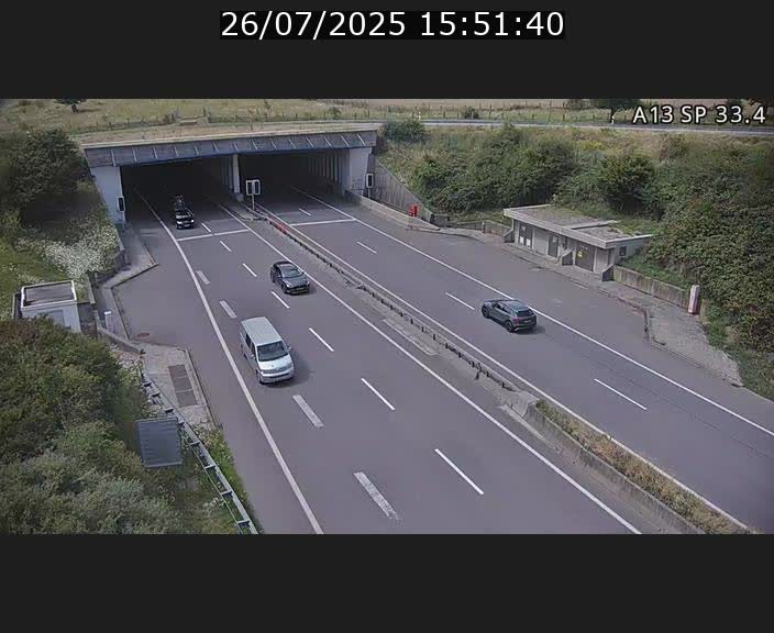 Webcam trafic sur A13 à hauteur d'Altwies en direction de Mondorf-les-bains et en provenance de l'Allemagne